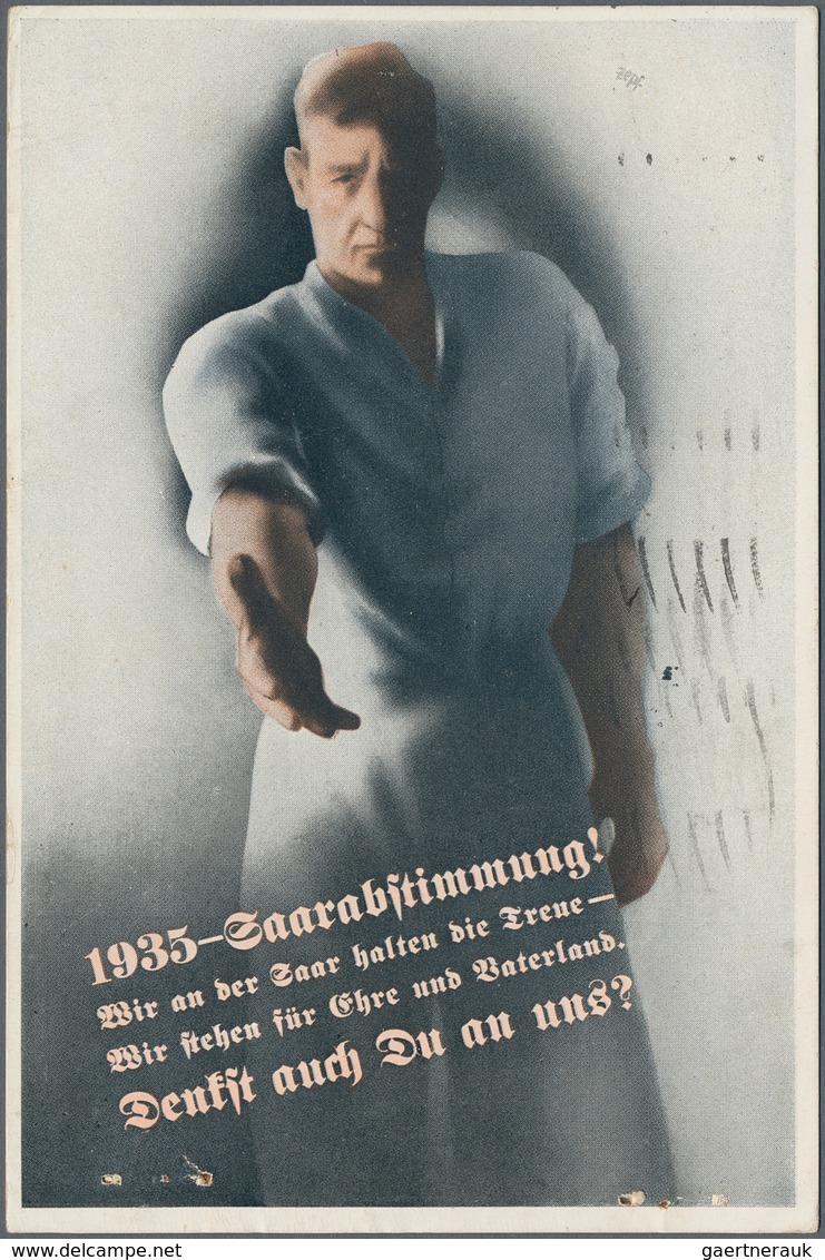 Deutsche Abstimmungsgebiete: Saargebiet: SAARLAND, Volksabstimmung 1935. 35 Belege Zu Diesem Ereigni - Covers & Documents