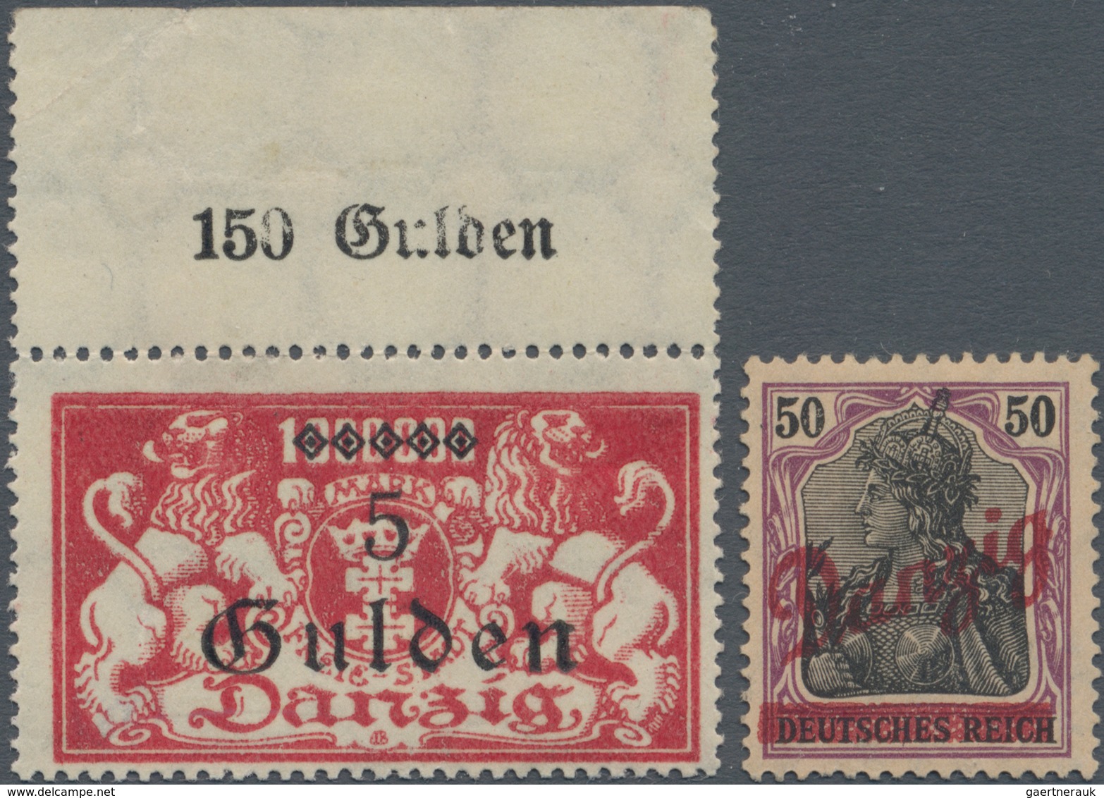 Danzig: 1921/1938, Konvolut Mit Besseren Werten Auf Insgesamt 8 Alten Loskarten, Dabei 50 Pf 'Kleine - Sonstige & Ohne Zuordnung