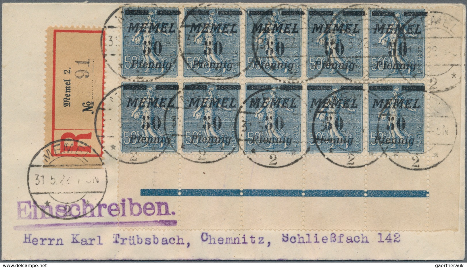 Memel: 1920/1925, umfassende Sammlung von ca. 1.020 Briefen und Karten, durchgehend gut besetzt bis