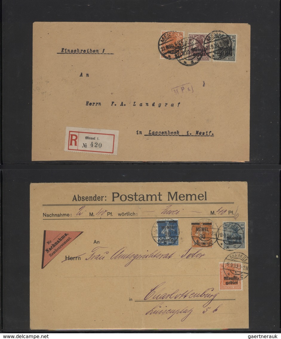 Memel: 1920/1925, umfassende Sammlung von ca. 1.020 Briefen und Karten, durchgehend gut besetzt bis