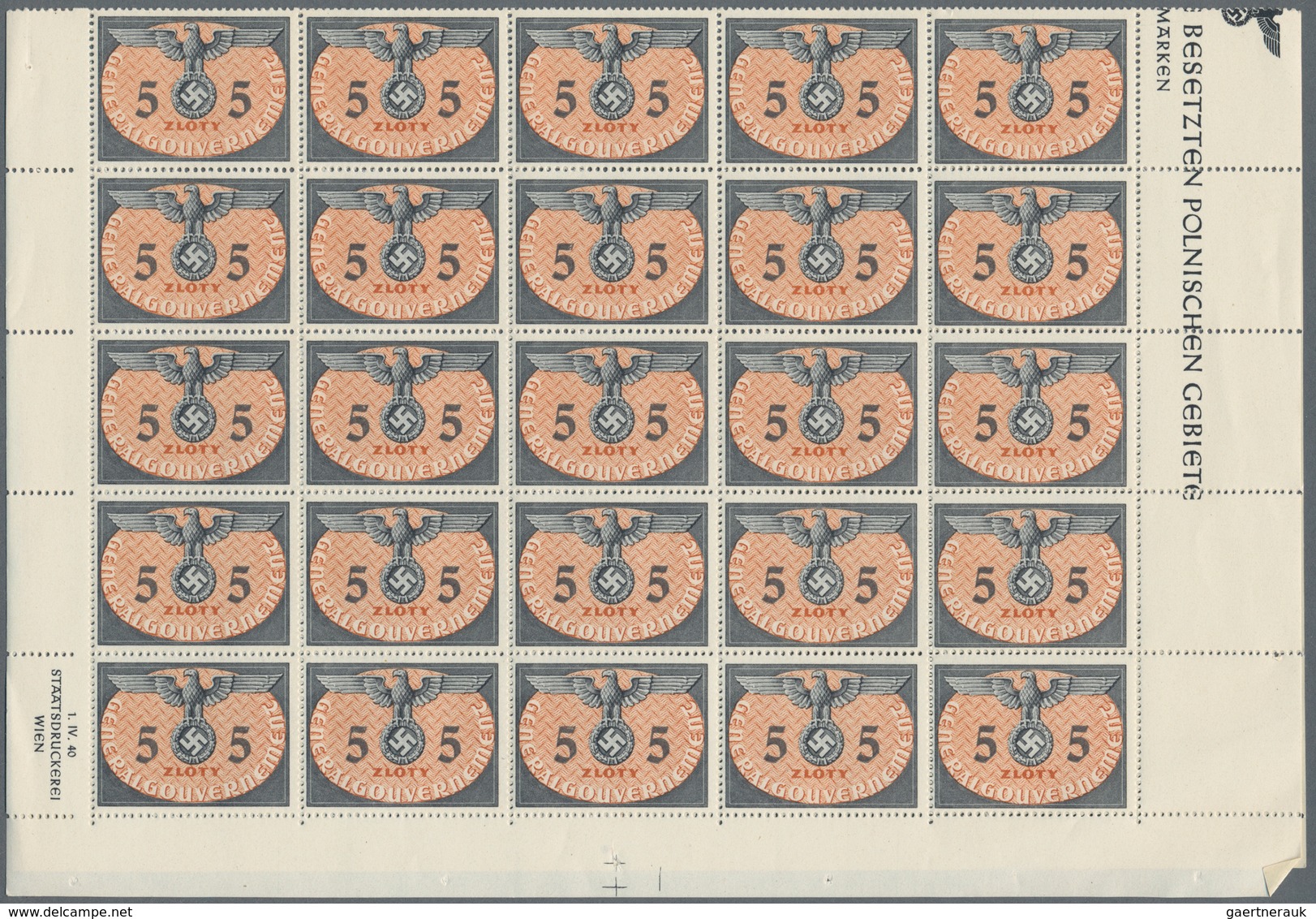 Deutsche Besetzung II. WK: 1940/1941, Generalgouvernement Und Luxemburg, Postfrische Partie Von Boge - Besetzungen 1938-45