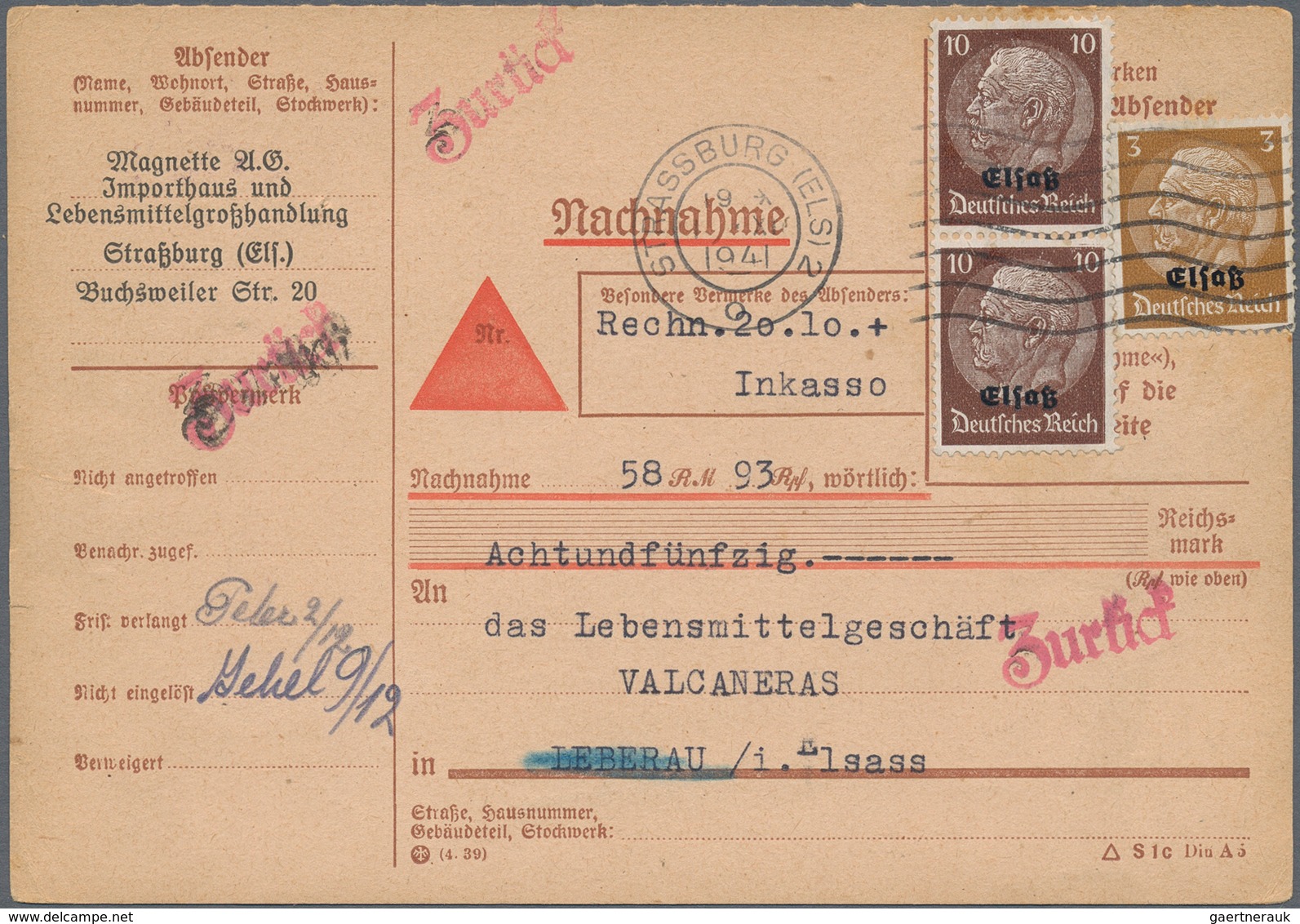 Deutsche Besetzung II. WK: 1940/1945, Umfangreicher Und Sehr Vielseitiger Sammlungsbestand Von Ca. 1 - Ocupación 1938 – 45