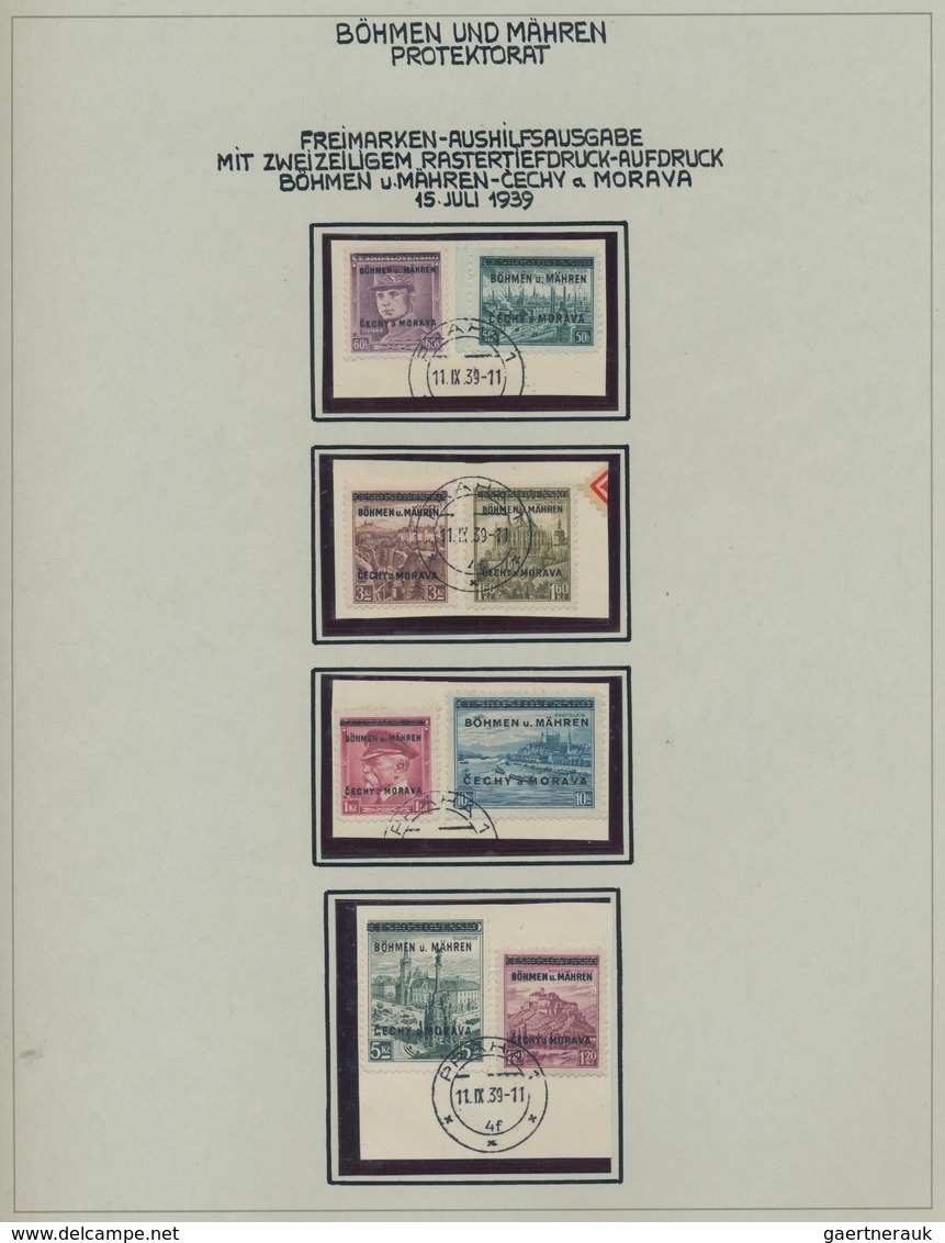 Dt. Besetzung II WK - Böhmen Und Mähren: 1939/1945, Reichhaltiger Sammlungsbestand Mit Einer Auf Blä - Occupazione 1938 – 45