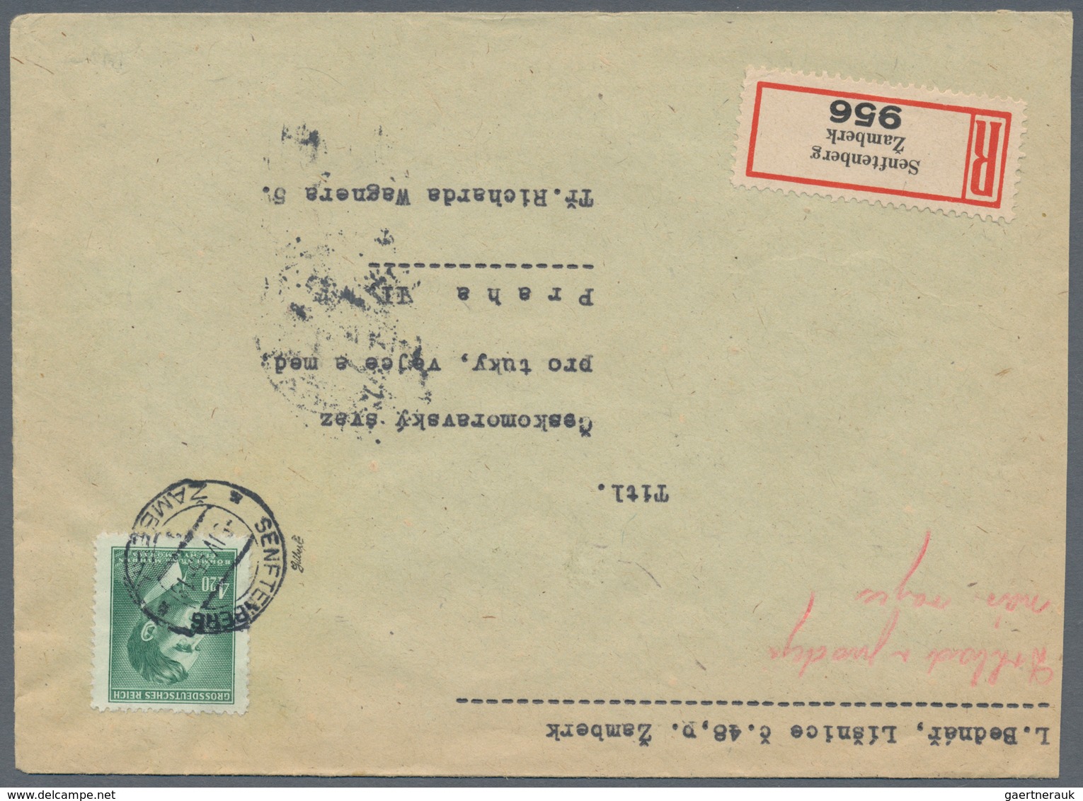 Dt. Besetzung II WK - Böhmen und Mähren: 1939/1945, vielseitige Partie von ca. 215 Bedarfs-Briefen/K