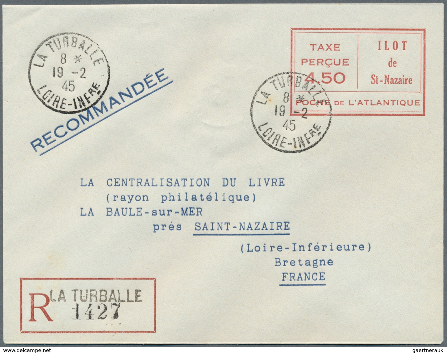 Dt. Besetzung II WK - Frankreich - St. Nazaire: 1945, Hochwertige Sammlung Mit 9 Belegen, Dabei MiNr - Ocupación 1938 – 45