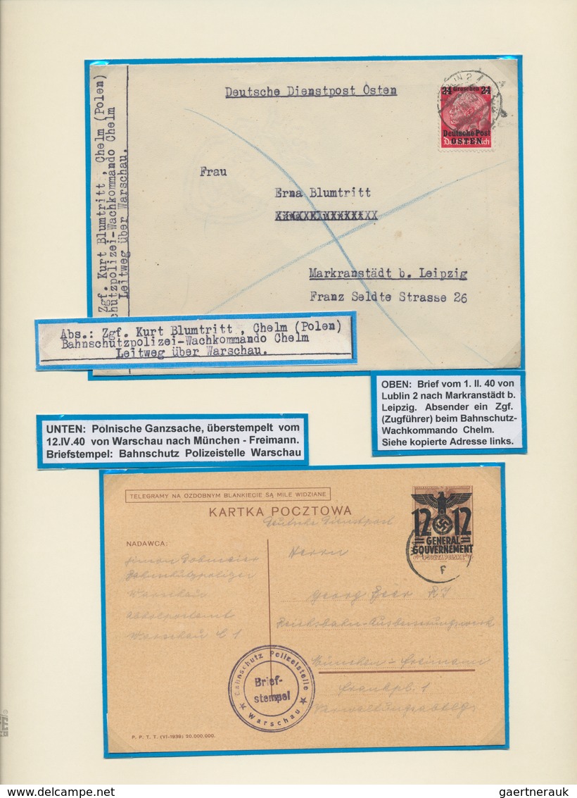Dt. Besetzung II WK - Generalgouvernement: 1940/1944, Bahnschutz Bei Der Ostbahn, Partie Von Sechs B - Occupation 1938-45