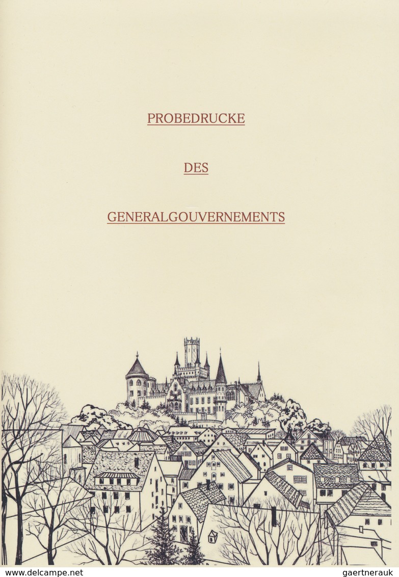 Dt. Besetzung II WK - Generalgouvernement: 1940/1944: Die Probedrucke Des Generalgouvernements. Auss - Occupation 1938-45
