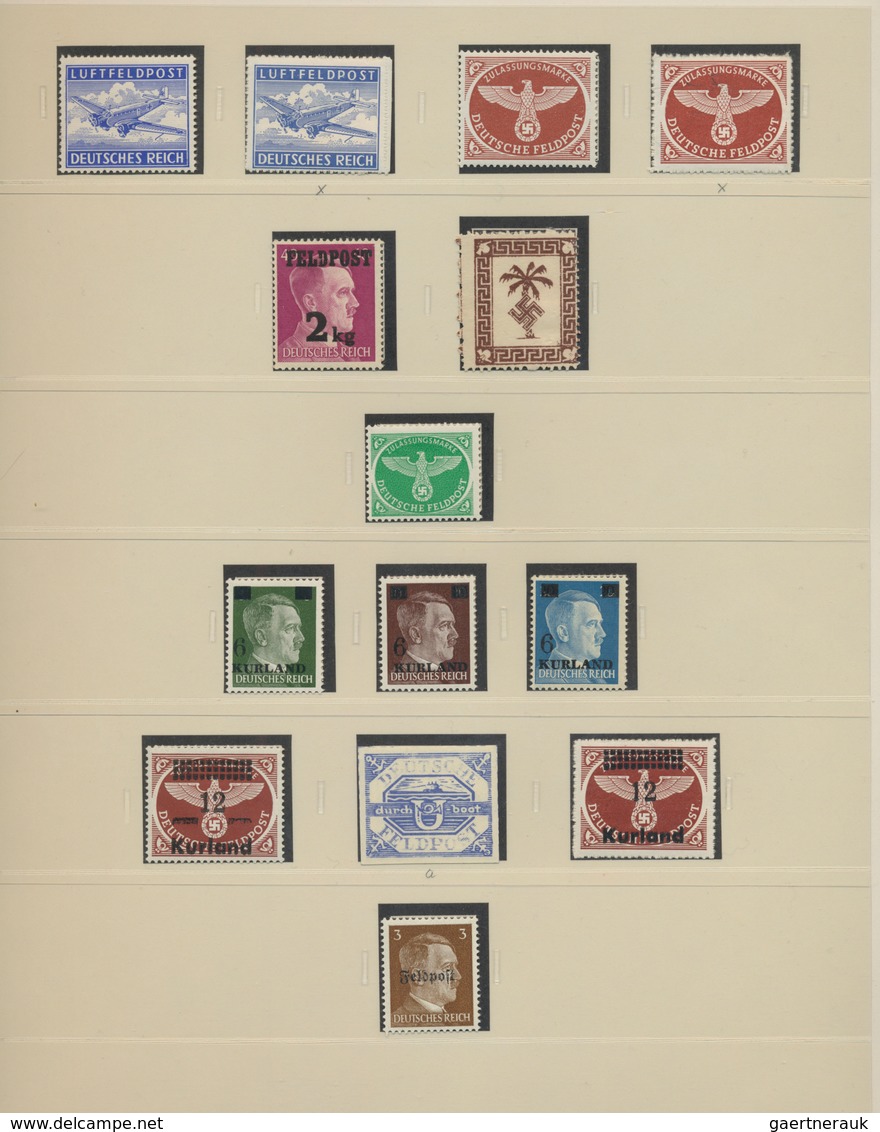 Feldpostmarken: 1942-1945, Recht Gut Besetzte Sammlung Auf Vordruck Und Zusätzlichen Blättern, Dabei - Sonstige & Ohne Zuordnung