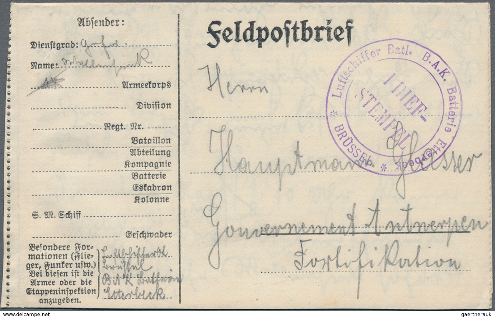 Feldpost 2. Weltkrieg: 1914/1944, Feldpost WK I/II, Partie Von Ca. 95 Briefen, Karten Und Fotos, Sau - Other & Unclassified