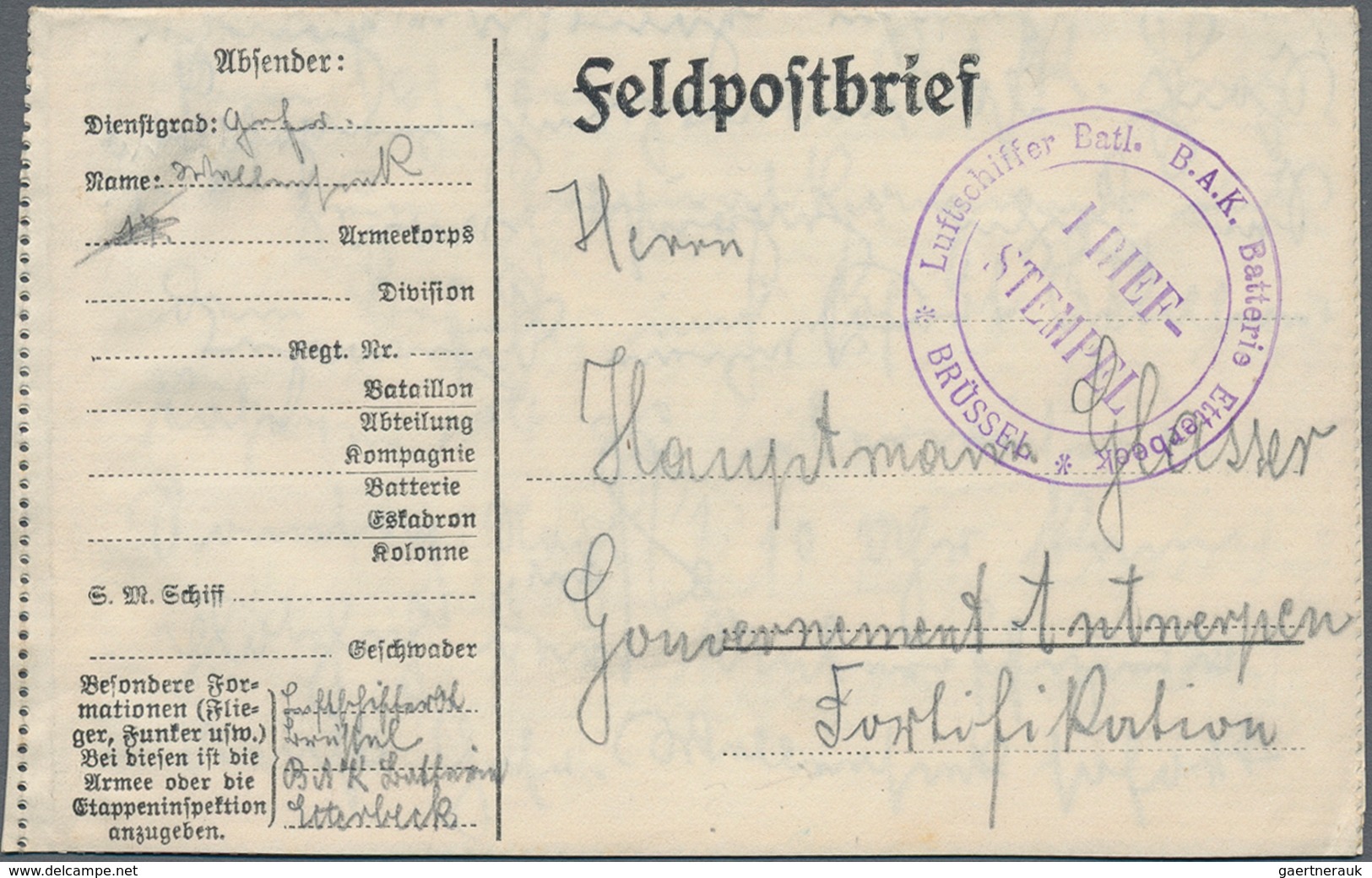 Feldpost 2. Weltkrieg: 1914/1944, Feldpost WK I/II, Partie Von Ca. 95 Briefen, Karten Und Fotos, Sau - Autres & Non Classés