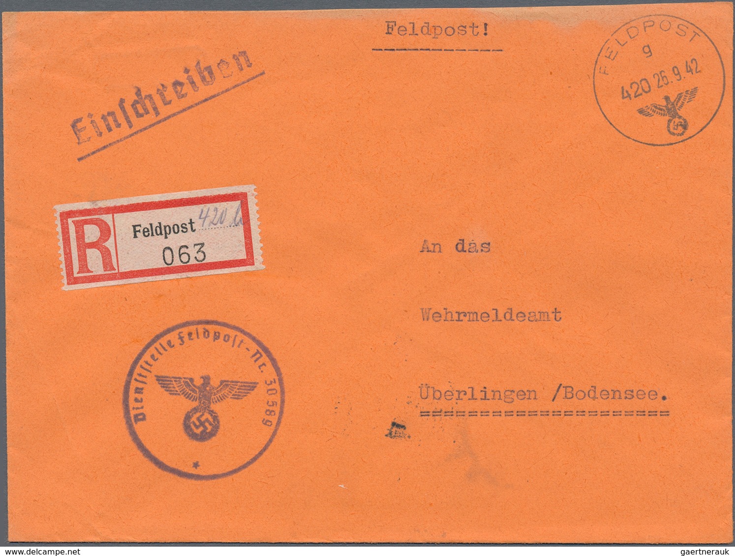 Feldpost 2. Weltkrieg: 1941/1943 Ca., AFRIKA-KORPS, Sammlung Mit 52 Feldpostbelegen, Dabei Viele Ein - Autres & Non Classés