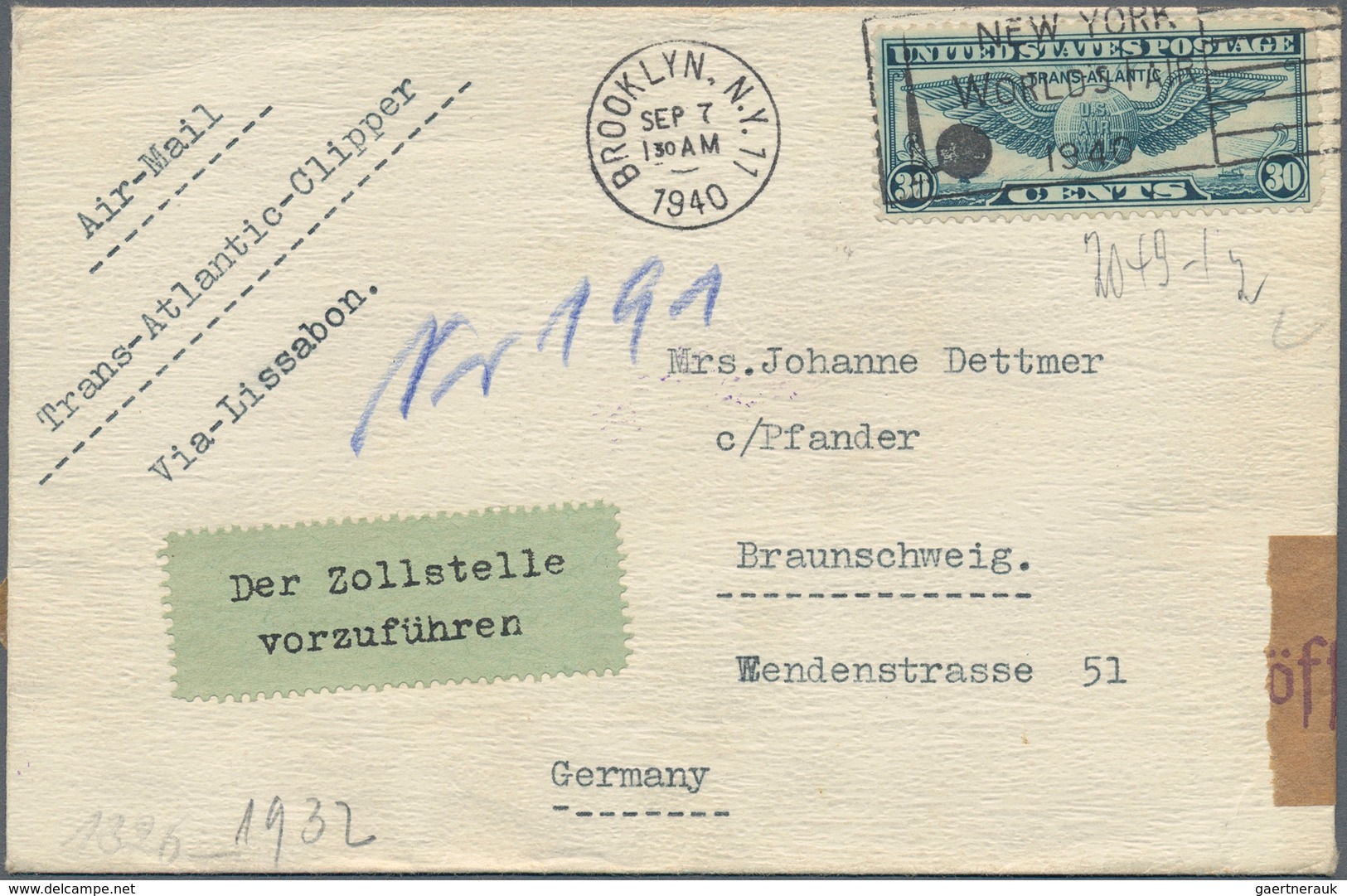 Zensurpost: 1933/1945, Sammlungsbestand Von 145 Zensur-Belegen Mit Schwerpunkt Bei Belegen Aus Dem 2 - Sonstige & Ohne Zuordnung