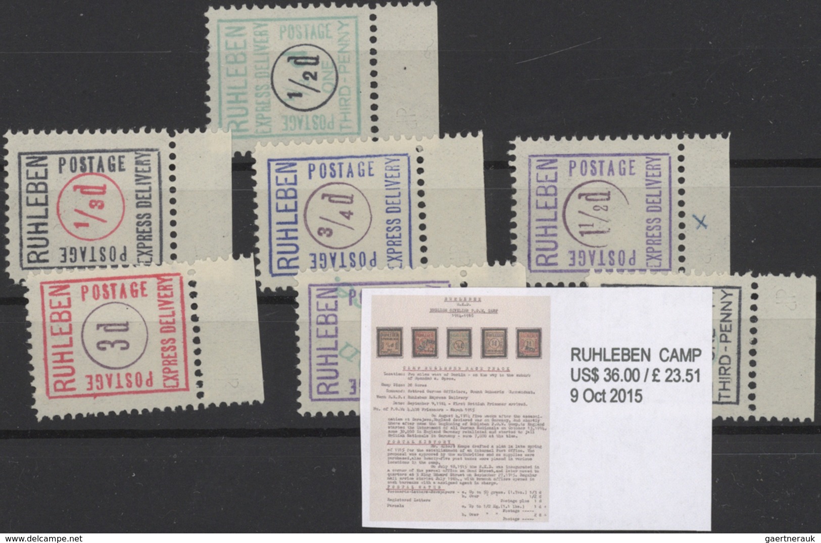 Kriegsgefangenen-Lagerpost: 1914/1917, Lagerpost Ruhleben, Ausstellungsmäßig Aufgezogene Sammlung Au - Sonstige & Ohne Zuordnung