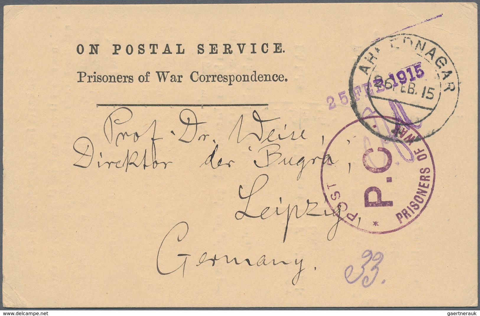 Kriegsgefangenen-Lagerpost: 1914/1919, Kleiner Sammltingsbestand Von über 50 Belegen Ausländ. Kriegs - Sonstige & Ohne Zuordnung