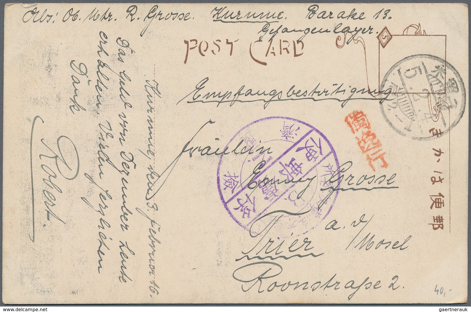 Kriegsgefangenen-Lagerpost: 1914/1919, Kleiner Sammltingsbestand Von über 50 Belegen Ausländ. Kriegs - Sonstige & Ohne Zuordnung
