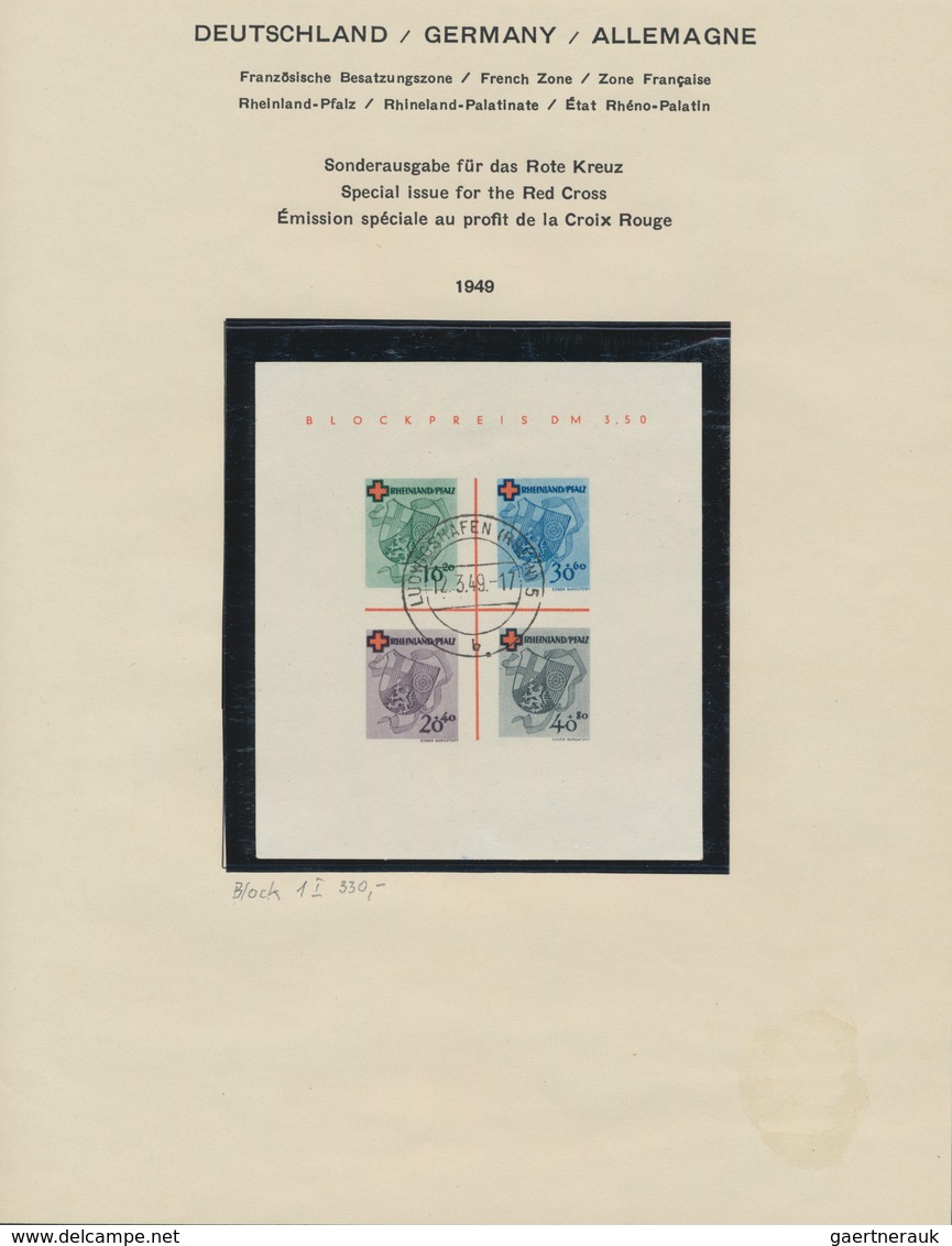 Deutschland Nach 1945: 1945-1949, Westzonen Mit Kontrollrat, Französische Zone Gestempelt Inc. Konst - Sammlungen