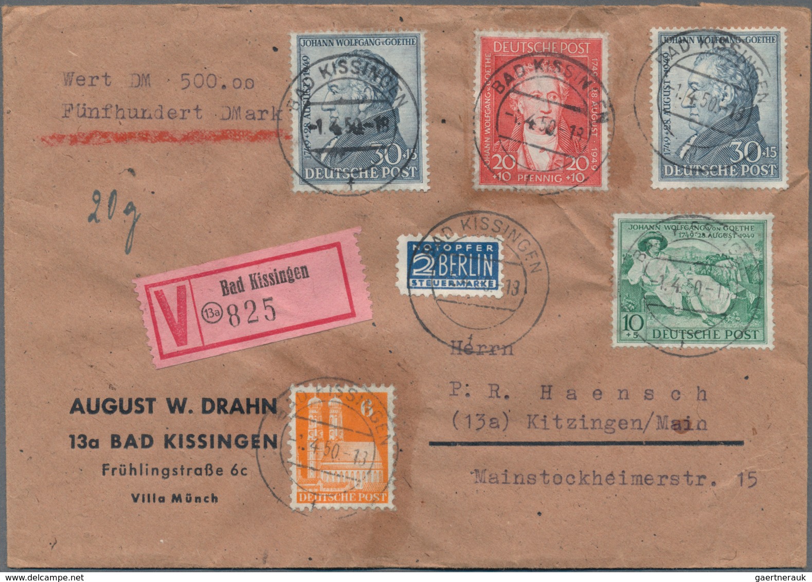 Deutschland Nach 1945: 1945-1970, Posten Mit Etwa 450 Briefen, Belegen, Ganzsachen Und FDC, Dabei Vi - Collections