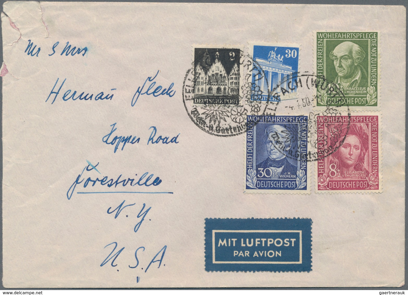 Deutschland Nach 1945: 1946/1973, Meist Bis 1955, Partie Von Ca. 57 Briefen Und Karten, Etwas Unters - Sammlungen