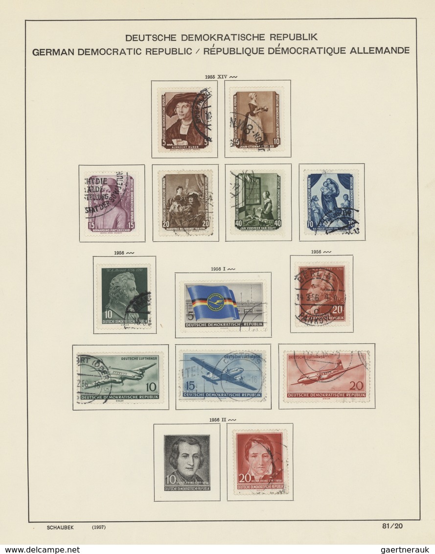 Deutschland Nach 1945: 1948/1990, Sauber Gestempelte Sammlung Bund, Berlin Und DDR In Fünf Schaubek- - Collections