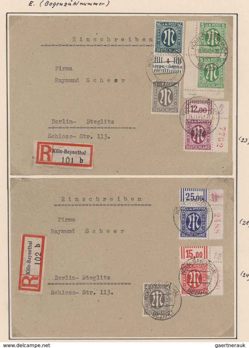 Deutschland nach 1945: 19456-1949, Westzonen und Saar, Sammlung in drei Vordruck-Alben und zusätzlic