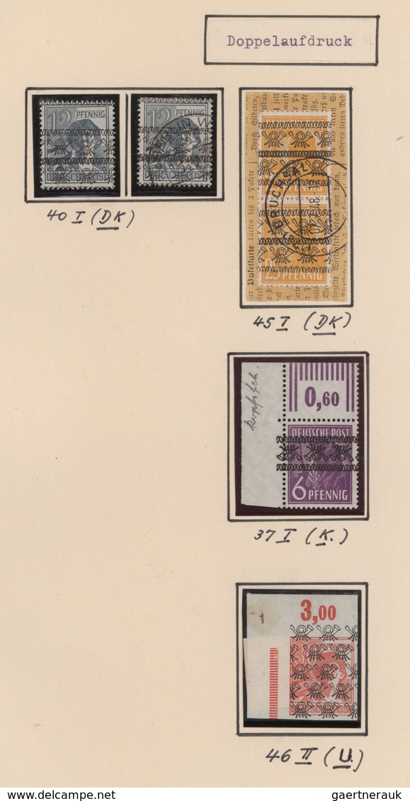 Deutschland nach 1945: 19456-1949, Westzonen und Saar, Sammlung in drei Vordruck-Alben und zusätzlic