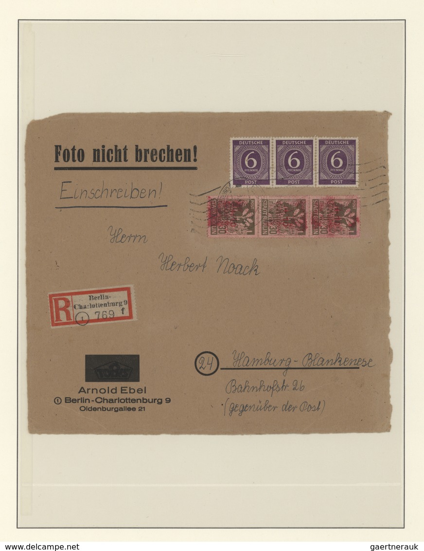 Deutsche Lokalausgaben Ab 1945: 1945/1946, Nette Kleine Sammlung In Zwei Ringbindern Mit Marken Und - Other & Unclassified