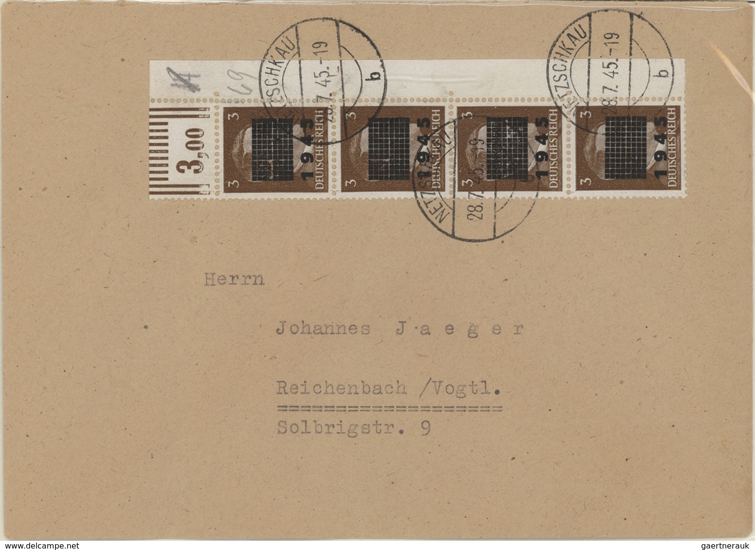 Deutsche Lokalausgaben ab 1945: 1945/1946, nette kleine Sammlung in zwei Ringbindern mit Marken und