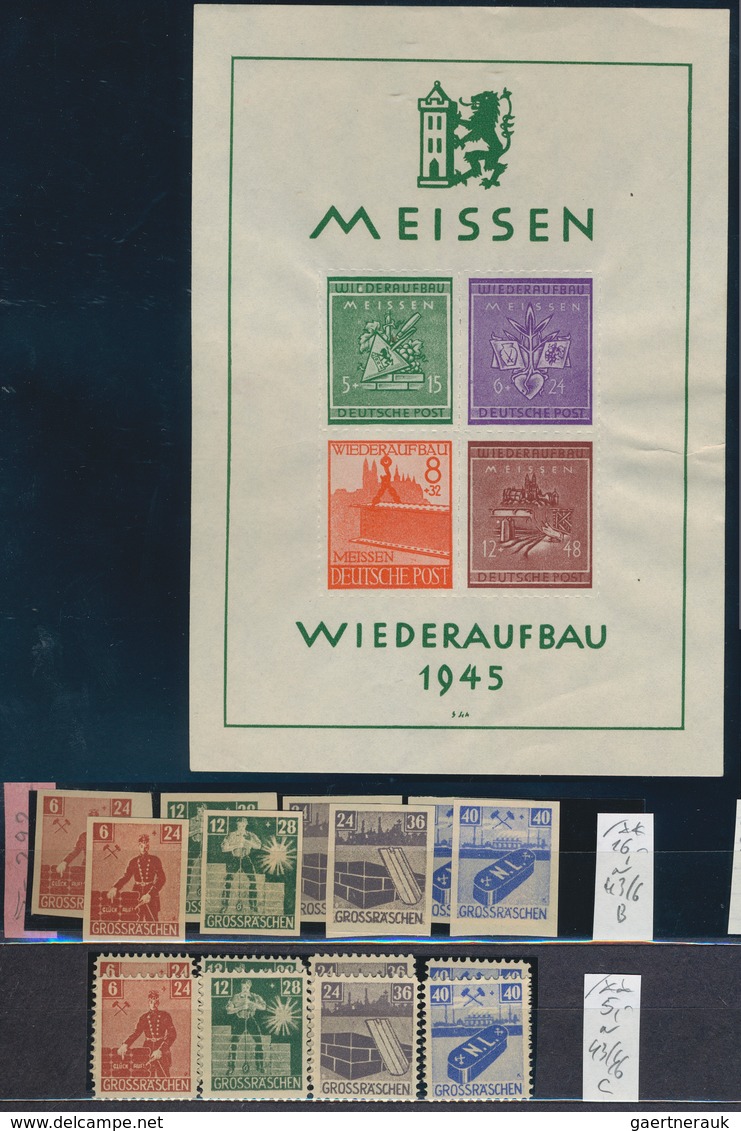 Deutsche Lokalausgaben Ab 1945: 1945/1946, überwiegend Postfrisch Geführte Sammlung Im Steckbuch Inc - Autres & Non Classés