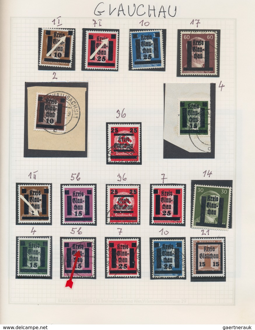 Deutsche Lokalausgaben Ab 1945: GLAUCHAU 1945, Spezialisierte Sammlung Von Ca. 96 Marken, 40 Briefen - Sonstige & Ohne Zuordnung