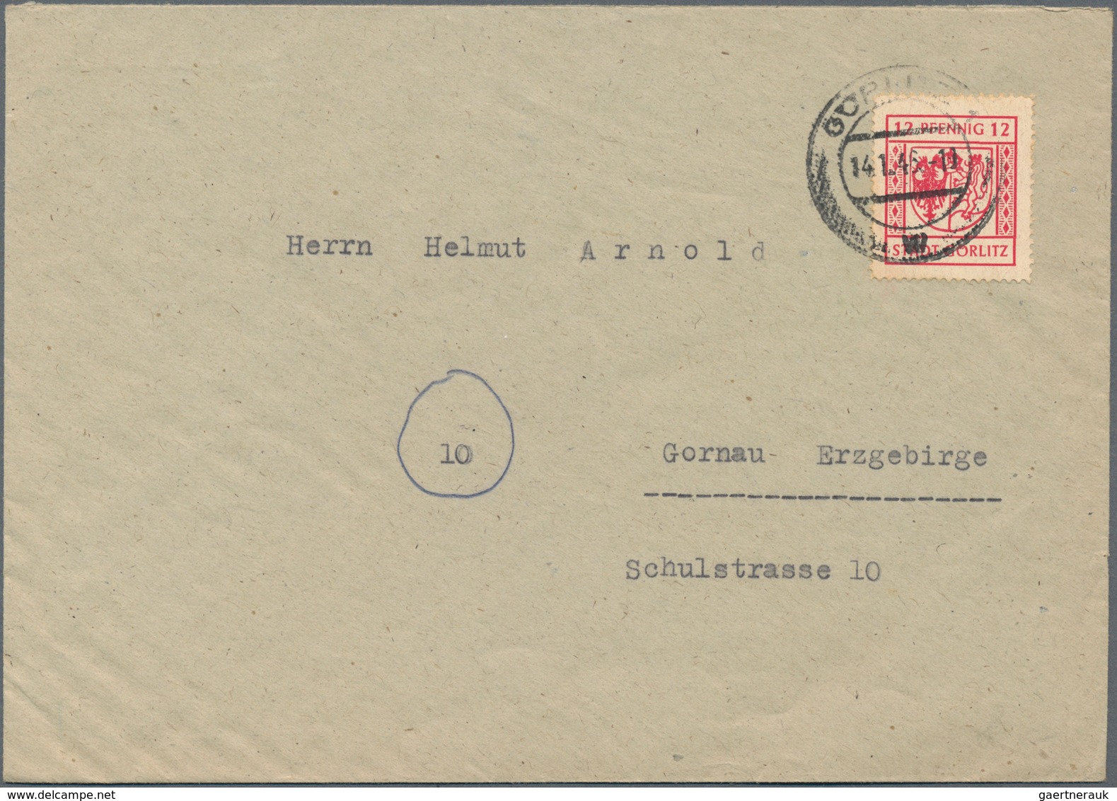 Deutsche Lokalausgaben Ab 1945: GÖRLITZ: 1945/1948, Partie Von Zehn Bedarfs-Briefen/Karten, Dabei Ei - Other & Unclassified