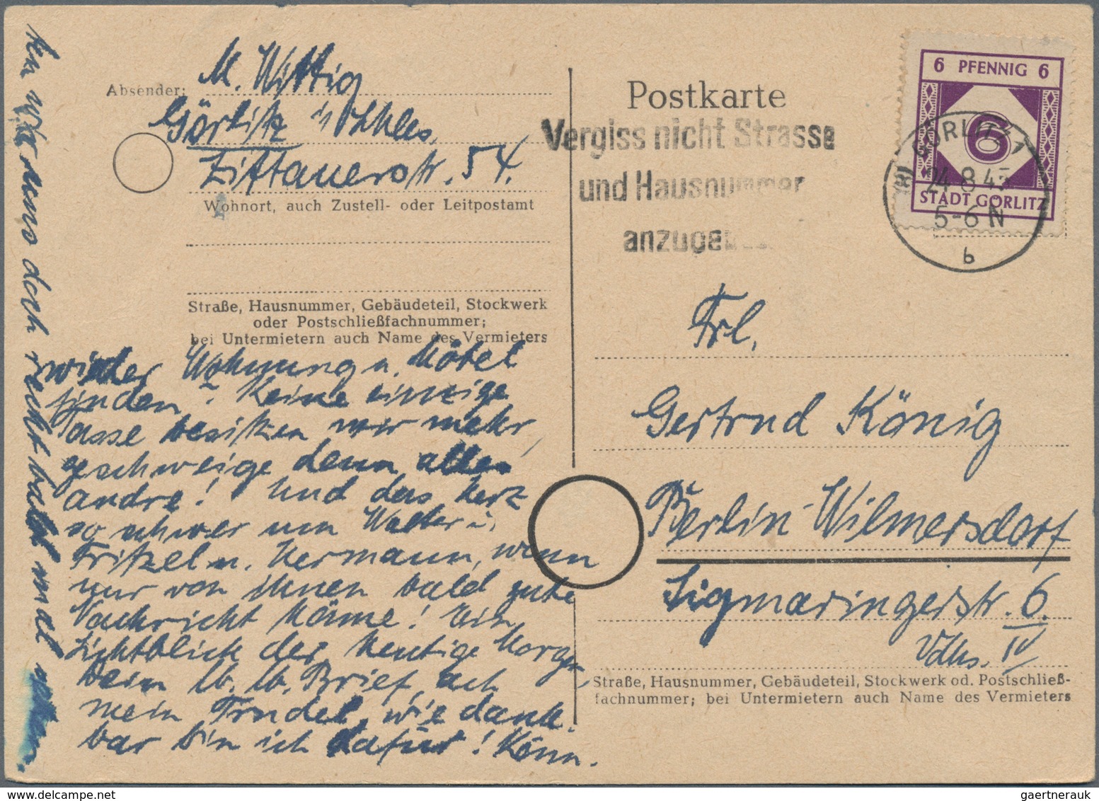 Deutsche Lokalausgaben ab 1945: GÖRLITZ: 1945/1948, Partie von zehn Bedarfs-Briefen/Karten, dabei ei