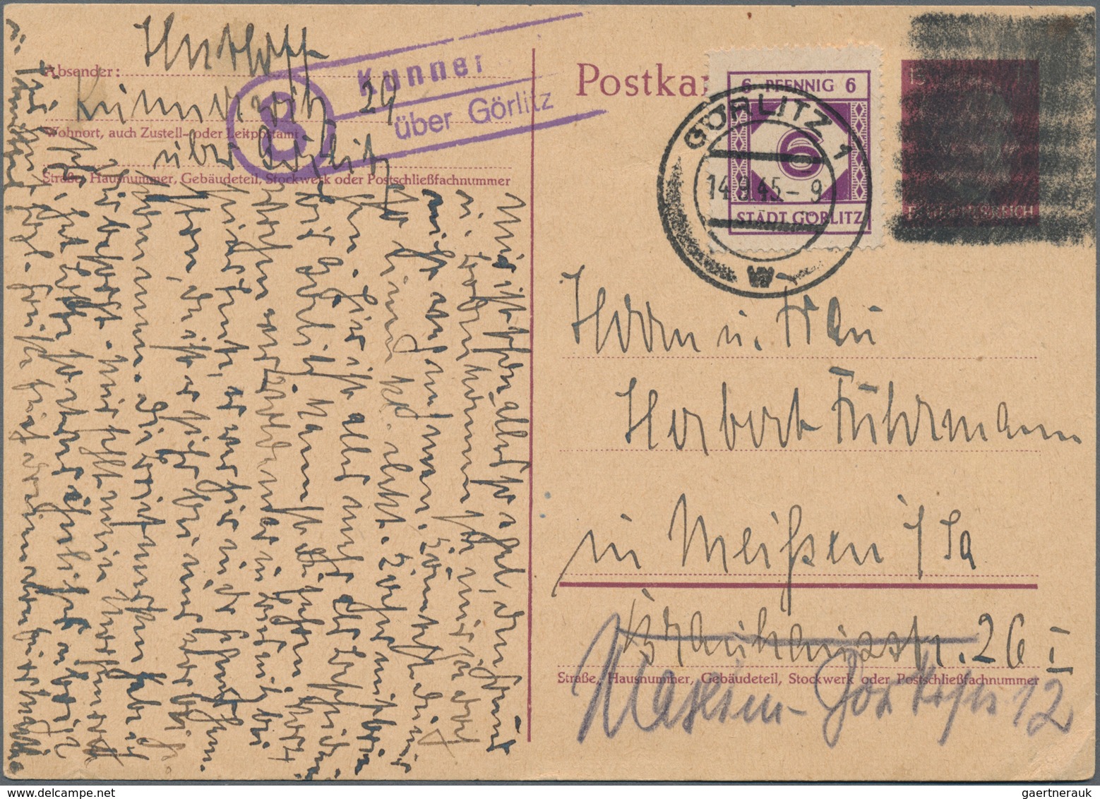 Deutsche Lokalausgaben ab 1945: GÖRLITZ: 1945/1948, Partie von zehn Bedarfs-Briefen/Karten, dabei ei