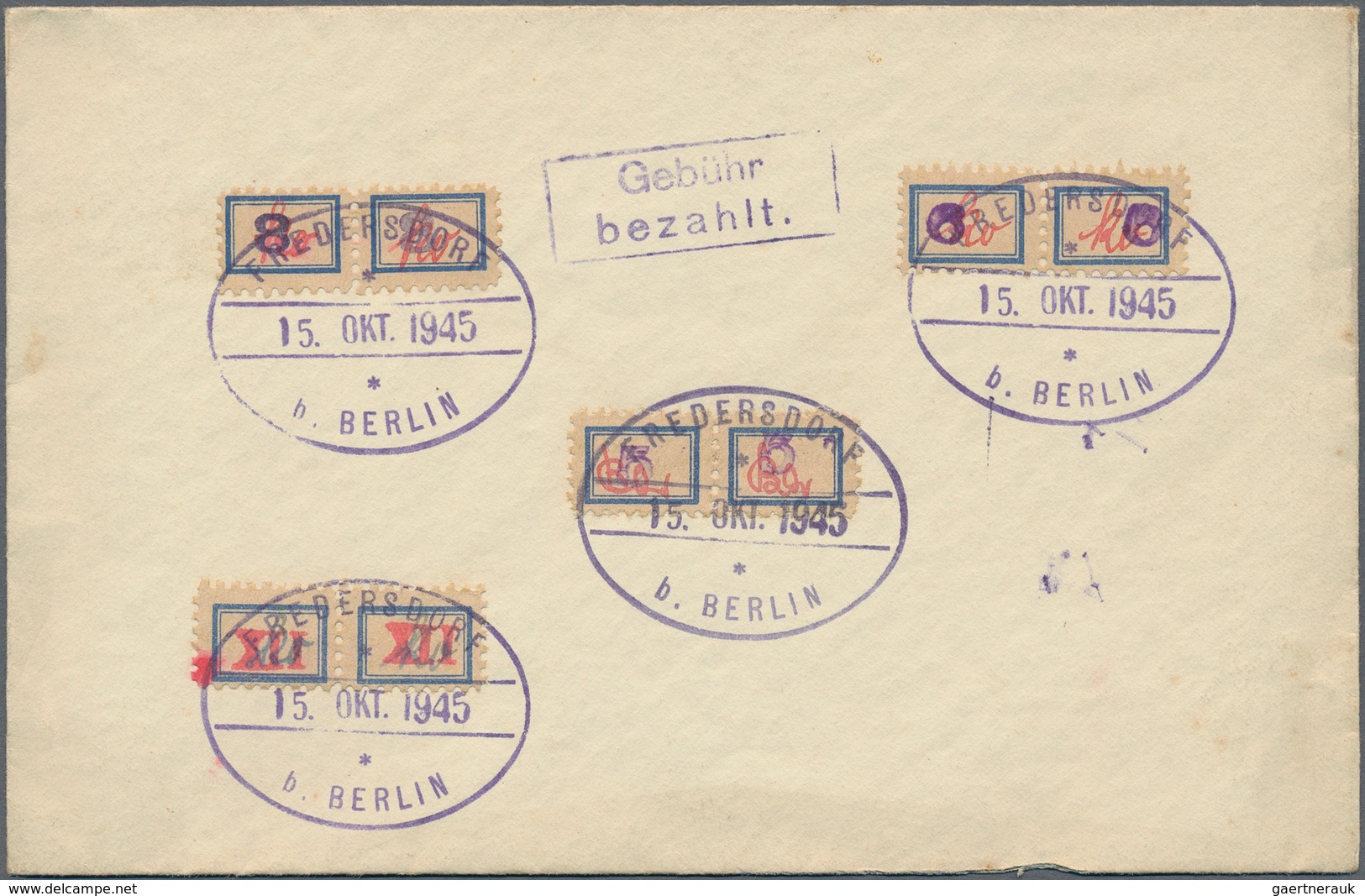 Deutsche Lokalausgaben Ab 1945 - Fredersdorf: 1945, Partie Von 32 Philatelistischen Briefen Und Kart - Autres & Non Classés