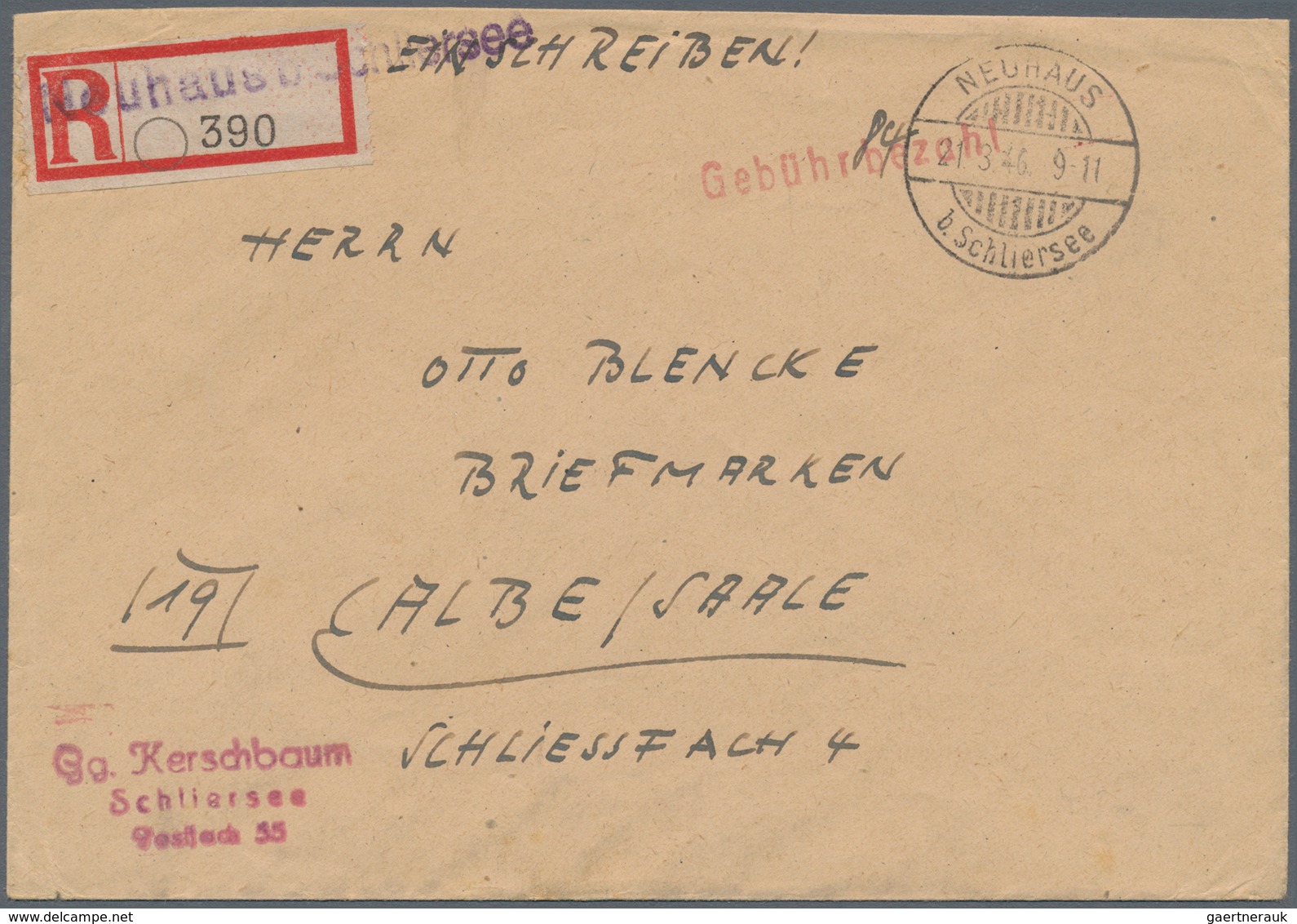 Alliierte Besetzung - Gebühr Bezahlt: 1945/1946, Bayern/Schwaben Plz 13b, saubere Partie von ca. 135