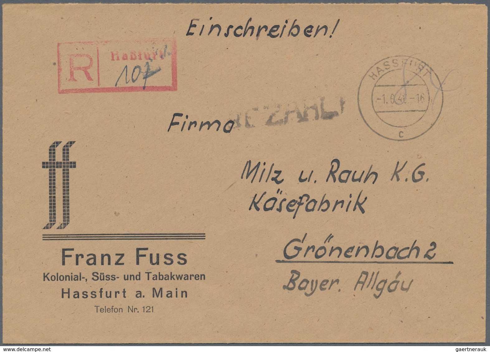 Alliierte Besetzung - Gebühr Bezahlt: 1945/1948, Franken Plz 13a, Saubere Partie Von Ca. 153 Gebühr - Sonstige & Ohne Zuordnung