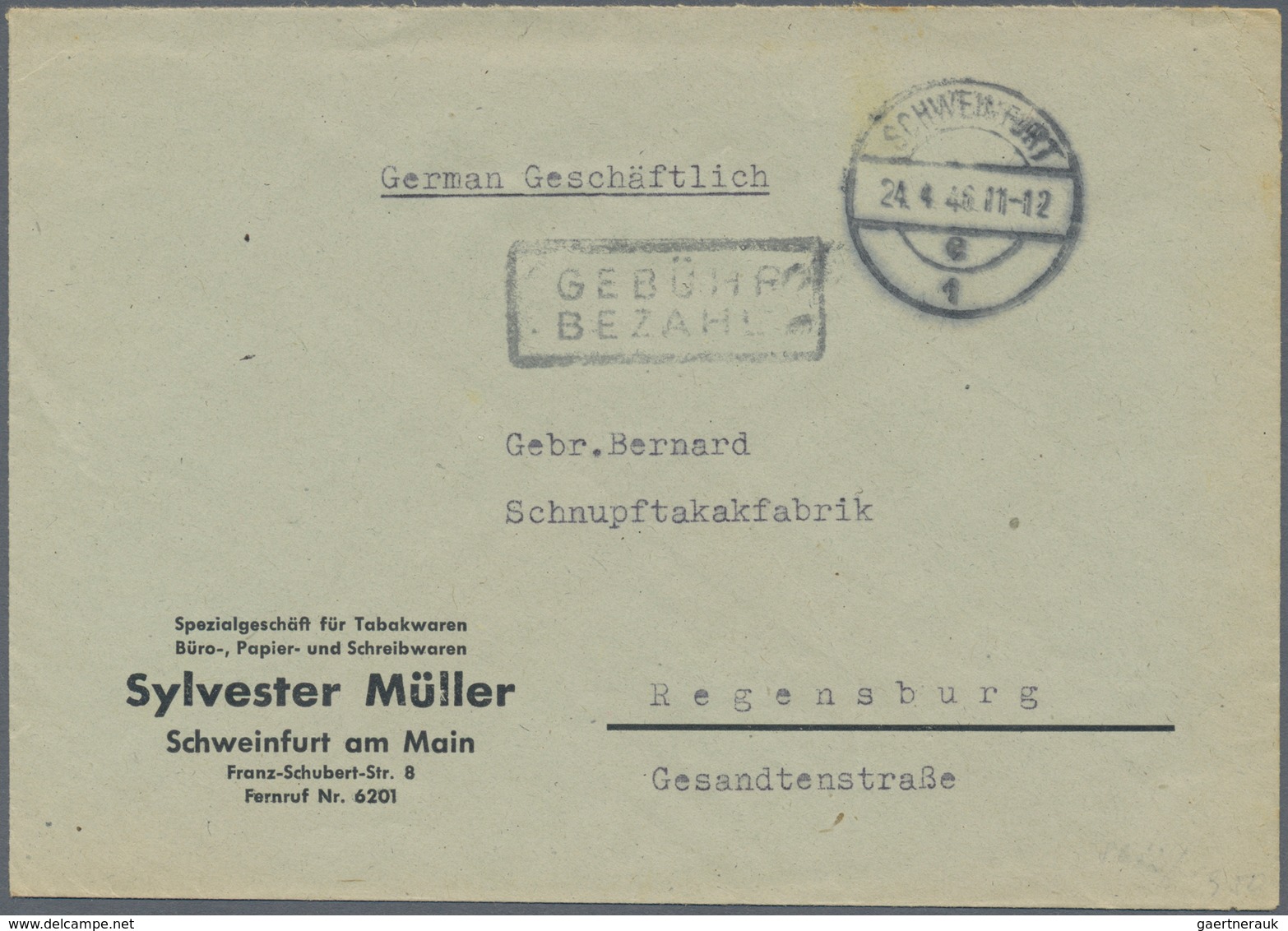 Alliierte Besetzung - Gebühr Bezahlt: 1945/1948, Franken Plz 13a, saubere Partie von ca. 153 Gebühr