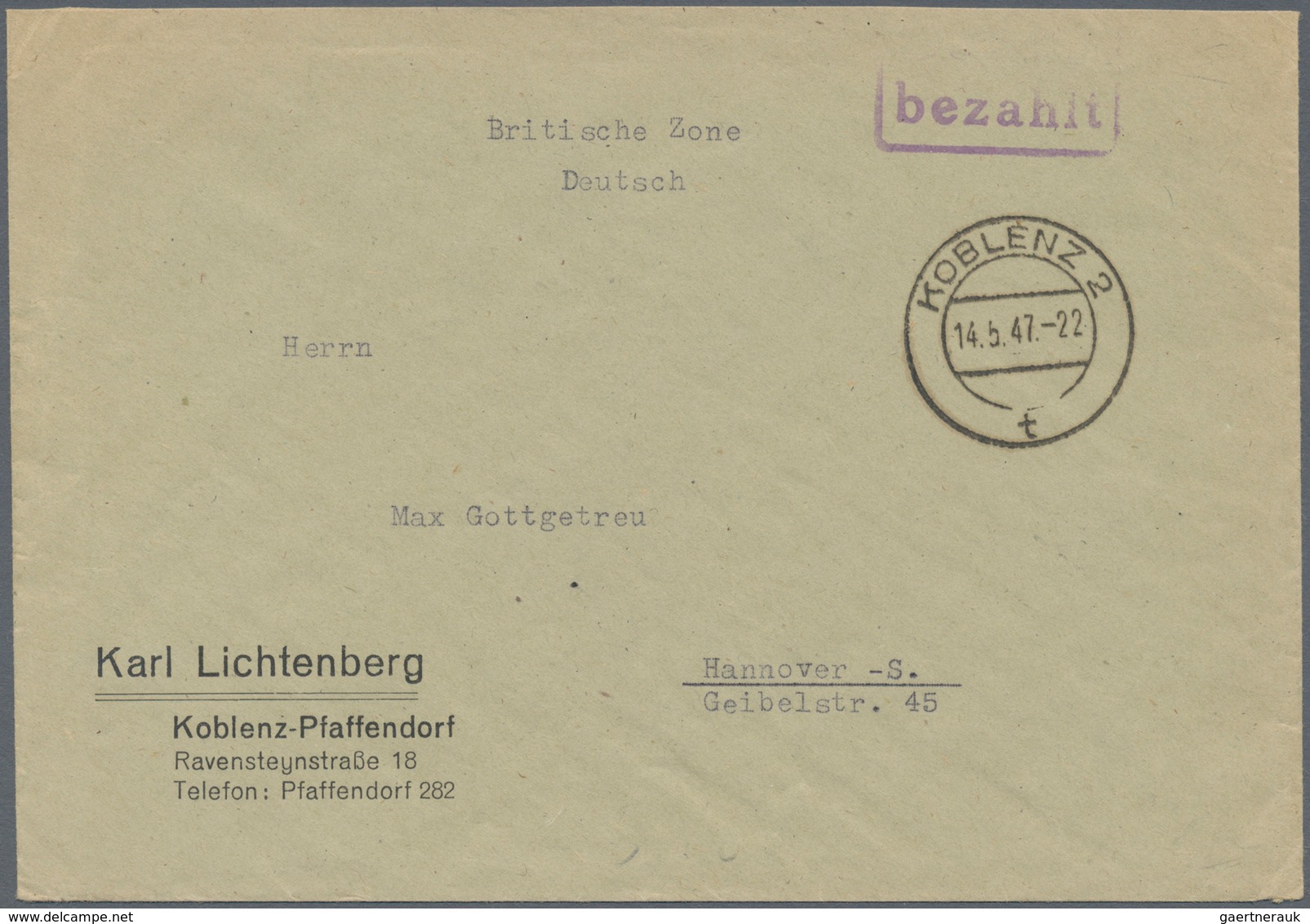 Alliierte Besetzung - Gebühr Bezahlt: 1945/1948, Rheinland/Mosel/Pfalz Plz 22, Saubere Partie Von Ca - Altri & Non Classificati