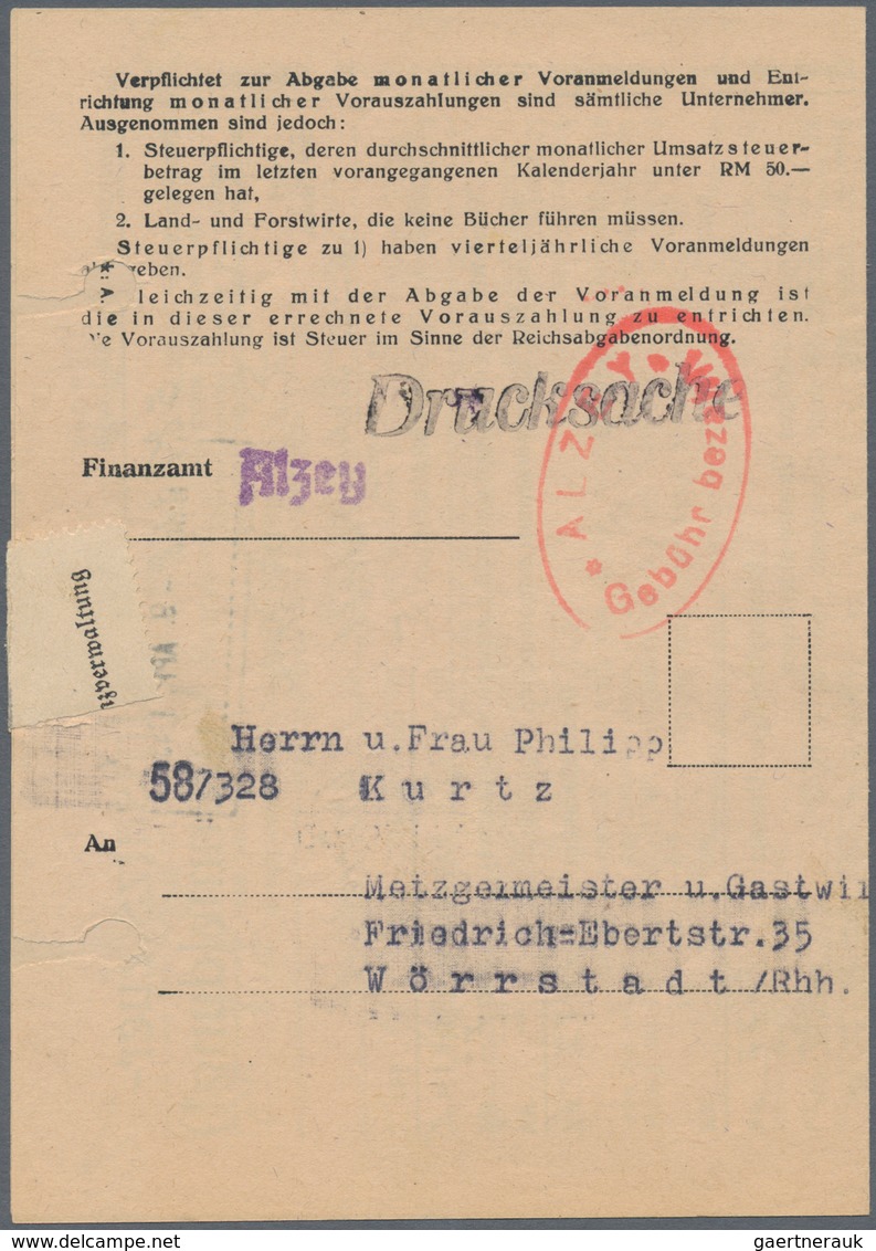 Alliierte Besetzung - Gebühr Bezahlt: 1945/1948, Rheinland/Mosel/Pfalz Plz 22, saubere Partie von ca