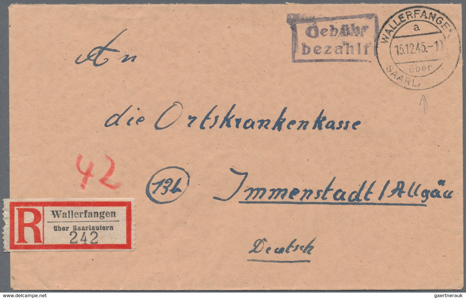 Alliierte Besetzung - Gebühr Bezahlt: 1945/1948, Saar Plz 18, Saubere Partie Von 33 Gebühr Bezahlt-B - Sonstige & Ohne Zuordnung