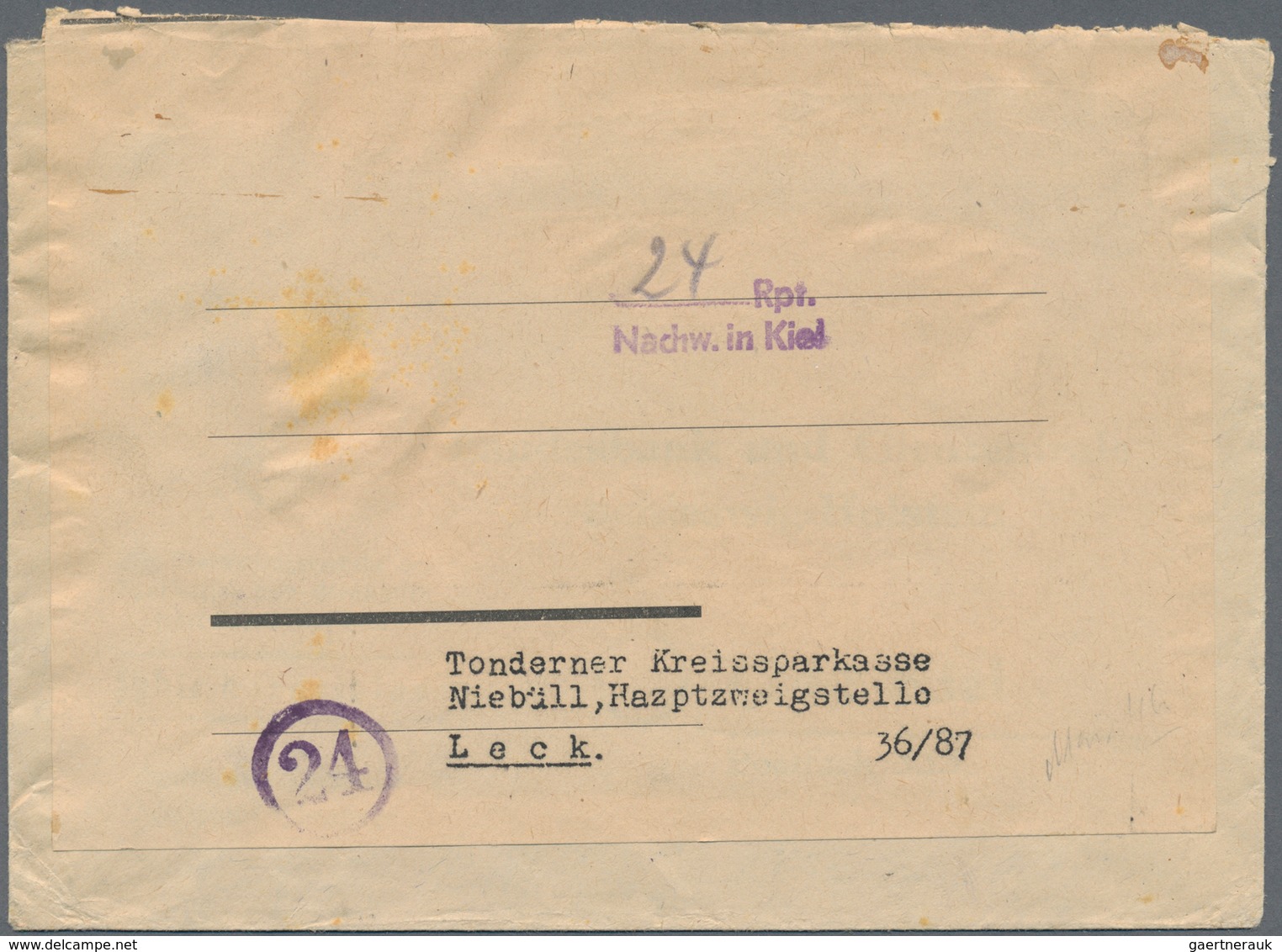Alliierte Besetzung - Gebühr Bezahlt: 1945/1948, Schleswig-Holstein/Weser-Ems Plz 23+24, saubere Par