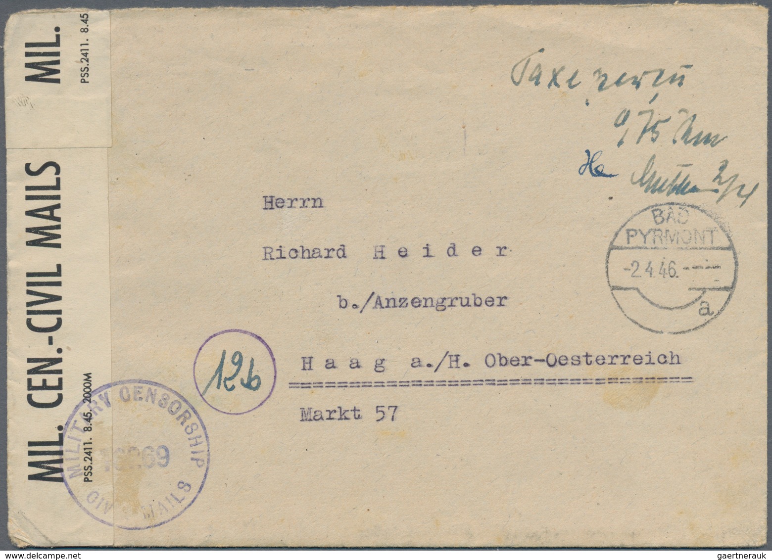 Alliierte Besetzung - Gebühr Bezahlt: 1945/1948, Westfalen Plz 21a/b, Saubere Partie Von Ca. 86 Gebü - Sonstige & Ohne Zuordnung