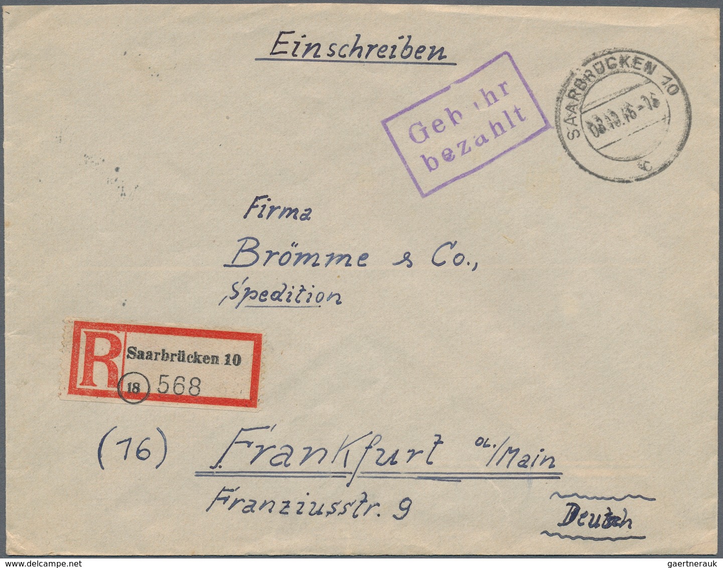 Alliierte Besetzung - Gebühr Bezahlt: 1945/1953, umfangreiche Stempel- und Spezial-Sammlung mit gesc