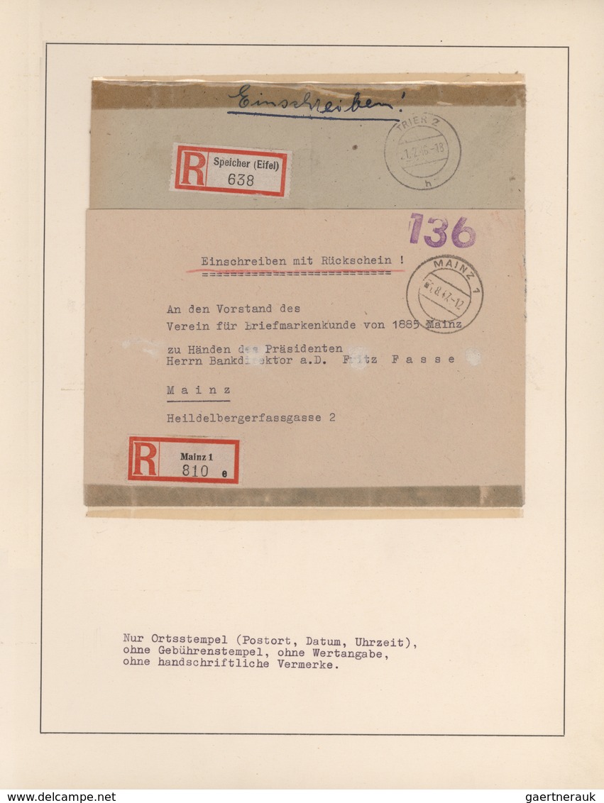 Alliierte Besetzung - Gebühr Bezahlt: 1945-1947, Sammlung Mit 625 Briefen Und Belegen Aller Besatzun - Sonstige & Ohne Zuordnung