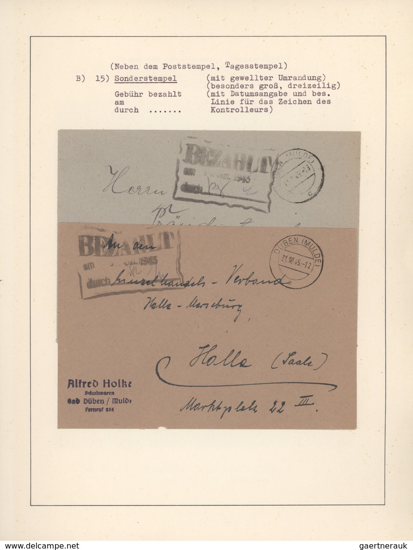 Alliierte Besetzung - Gebühr Bezahlt: 1945-1947, Sammlung Mit 625 Briefen Und Belegen Aller Besatzun - Sonstige & Ohne Zuordnung