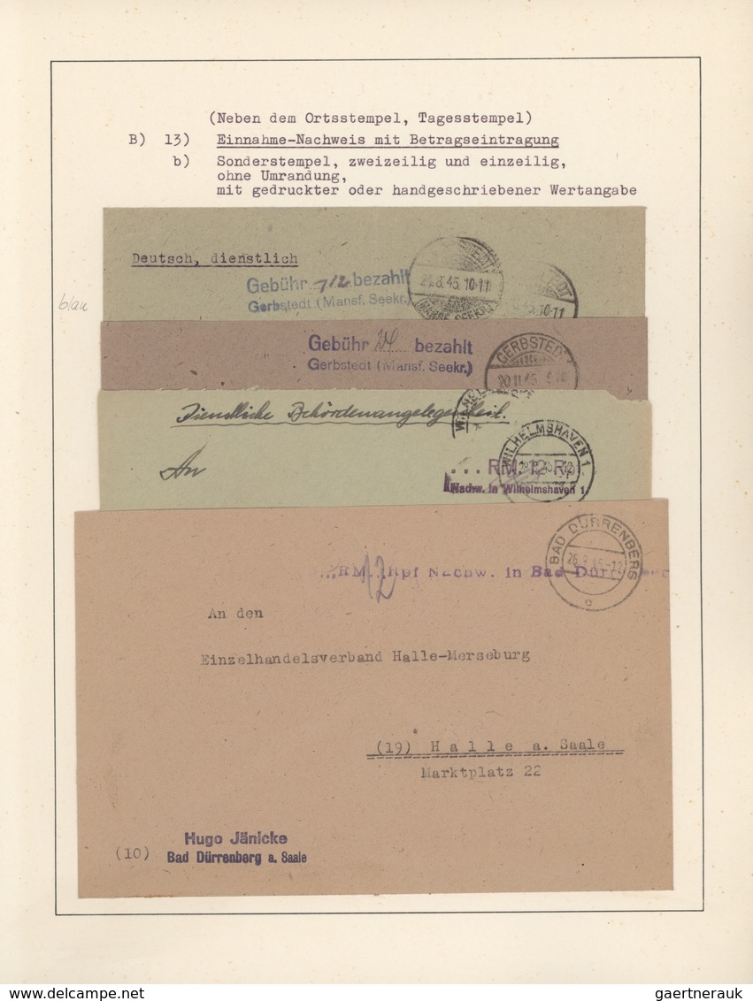Alliierte Besetzung - Gebühr Bezahlt: 1945-1947, Sammlung mit 625 Briefen und Belegen aller Besatzun