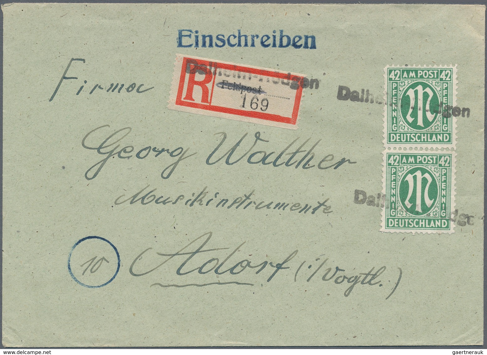 Alliierte Besetzung - Notstempel: Französische Zone: 1945/1948, Interesssantes Lot Von 75 Briefen Un - Altri & Non Classificati