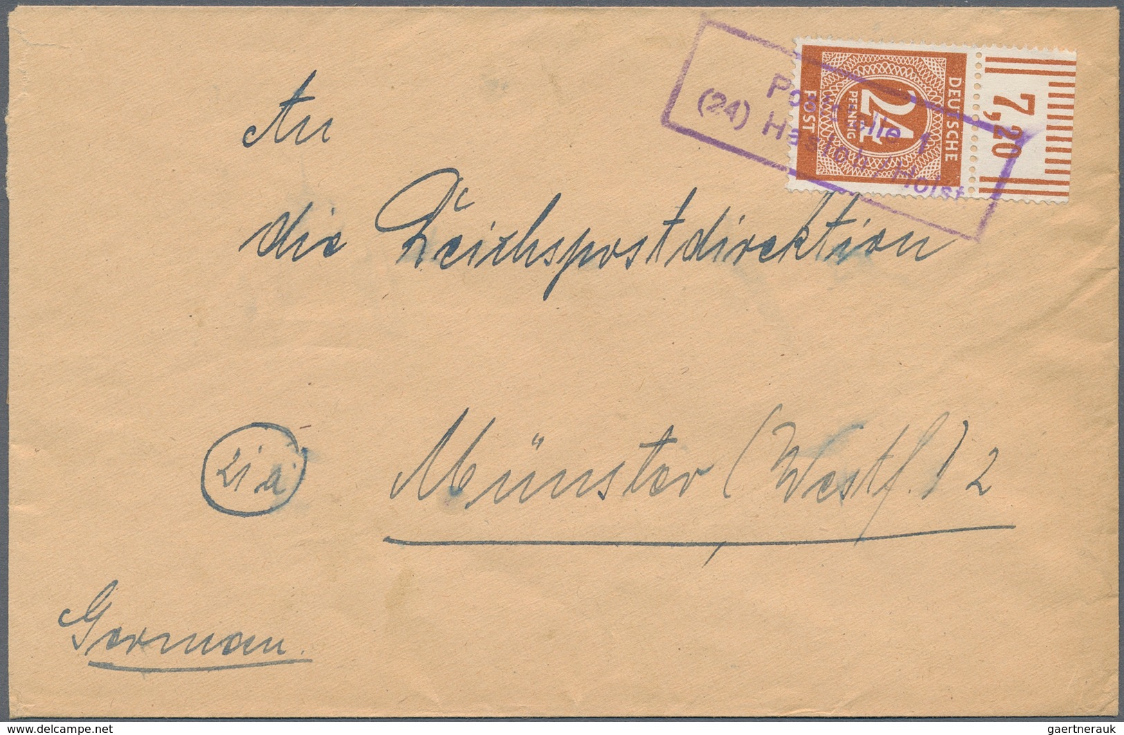 Alliierte Besetzung - Notstempel: Französische Zone: 1945/1948, Interesssantes Lot Von 75 Briefen Un - Sonstige & Ohne Zuordnung