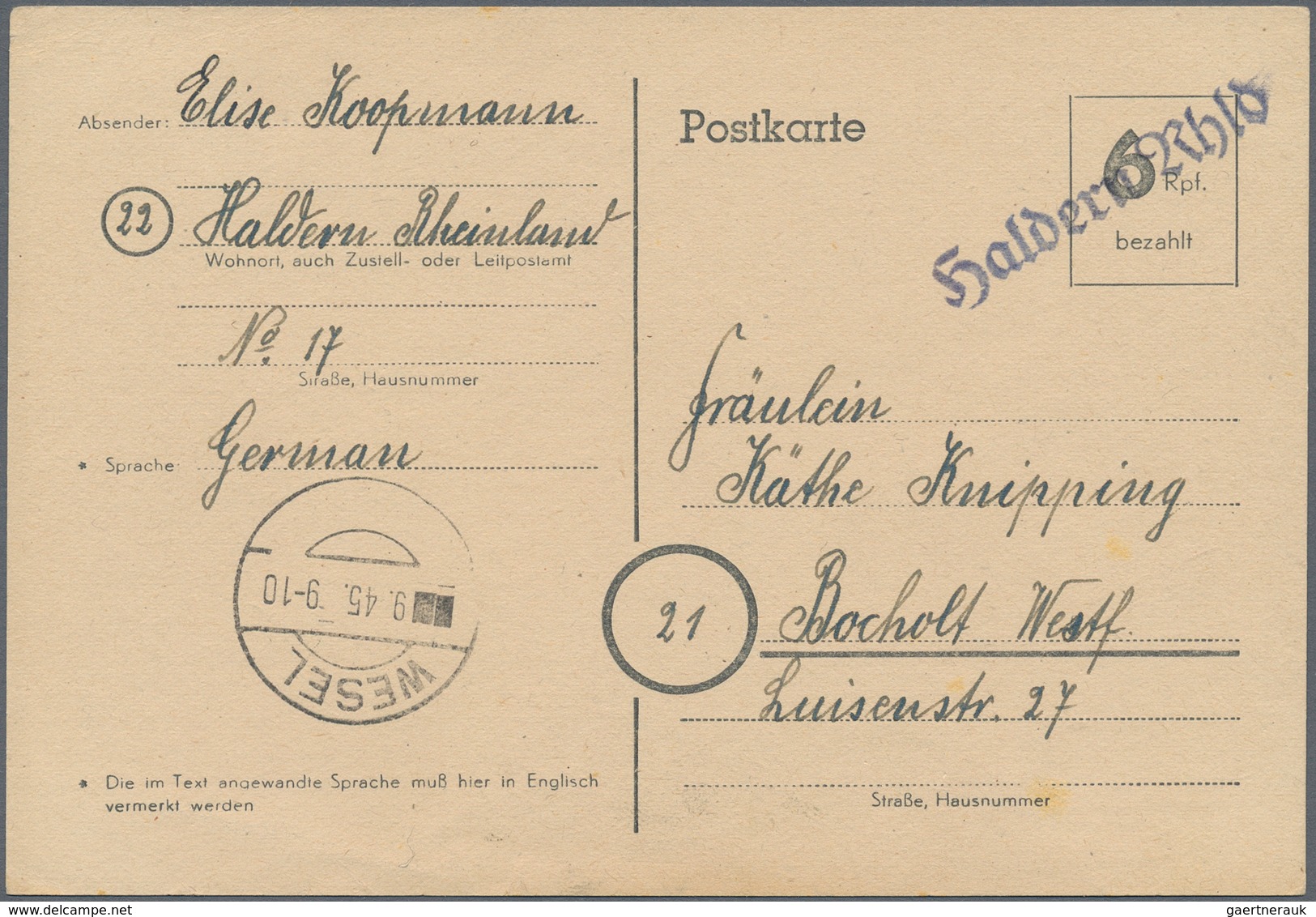 Alliierte Besetzung - Notstempel: Französische Zone: 1945/1948, Interesssantes Lot Von 75 Briefen Un - Sonstige & Ohne Zuordnung