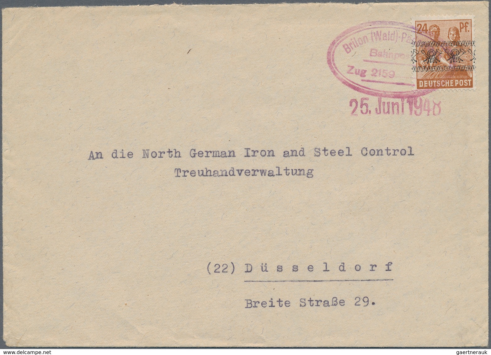 Alliierte Besetzung - Notstempel: Französische Zone: 1945/1948, interesssantes Lot von 75 Briefen un