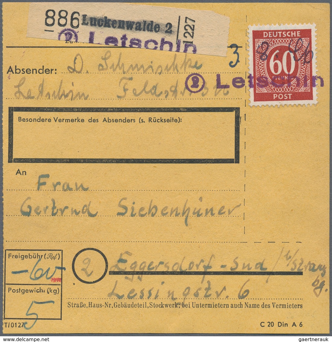 Alliierte Besetzung - Notstempel: Sowjetische Zone: 1945/1950, interesssantes Lot von über 120 Brief